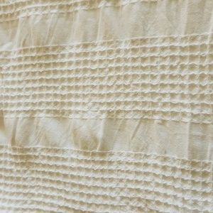 White shower curtain